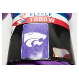 Kansas State University Wildcats Team Spirit Fleece Throws – Set of 3, New