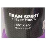 Kansas State University Wildcats Team Spirit Fleece Throws – Set of 3, New