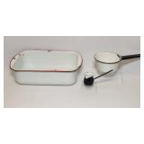 Set of 3 Vintage Enamelware Pieces