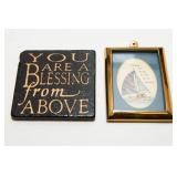 Set of 5 Small Decorative Plaques with Sayings