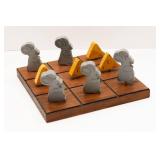 Mouse and Cheese Wooden Tic-Tac-Toe Board