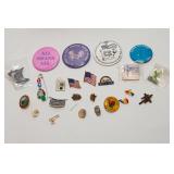 Miscellaneous Pins and Brooches with Wooden Box