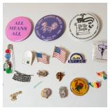 Miscellaneous Pins and Brooches with Wooden Box