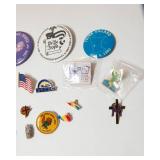 Miscellaneous Pins and Brooches with Wooden Box