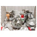 Vintage Metal Cookie Cutters & Basket