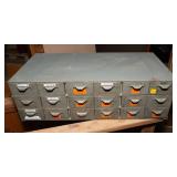 Vintage Metal Industrial Cabinet – 34" x 17" x 10.75"