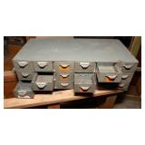 Vintage Metal Industrial Cabinet – 34" x 17" x 10.75"