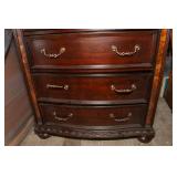 Faux Wood Ornate Dresser – 5 Drawers