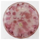 11" FENTON VASA Murrhina Rose Mist Vase.