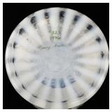 1996 FENTON 11" Meadow Beauty Rib Optic Hand painted Floral Vase. #823.