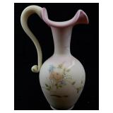FENTON 10" Burmese "Circle of Love" for Joyce Colella Pitcher. ***LIMITED EDITION #35/53***