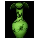 FENTON 10" Burmese "Circle of Love" for Joyce Colella Pitcher. ***LIMITED EDITION #35/53***