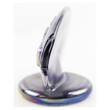 FENTON 5" Violet Carnival Glass Dealer Display Logo. "Authentic Fenton Handmade".