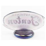 FENTON 5" Violet Carnival Glass Dealer Display Logo. "Authentic Fenton Handmade".