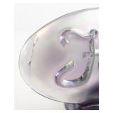 FENTON 5" Violet Carnival Glass Dealer Display Logo. "Authentic Fenton Handmade".