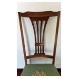 Vintage Wooden Chair with Floral Upholstery