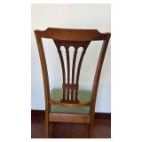 Vintage Wooden Chair with Floral Upholstery