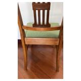 Vintage Wooden Chair with Floral Upholstery