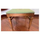 Vintage Wooden Chair with Floral Upholstery