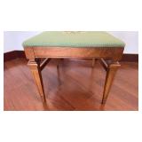 Vintage Wooden Chair with Floral Upholstery