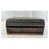 Vintage Evergreen Metal Mailbox with Folding Cover