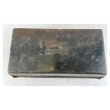 Vintage Evergreen Metal Mailbox with Folding Cover