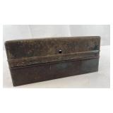 Vintage Evergreen Metal Mailbox with Folding Cover