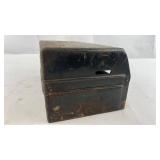 Vintage Evergreen Metal Mailbox with Folding Cover