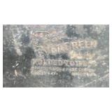 Vintage Evergreen Metal Mailbox with Folding Cover