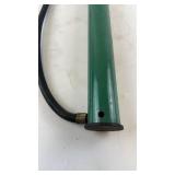 Vintage Green Metal Tire Pump with Hose