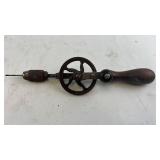 Antique Millers Falls No. 94 Hand Drill with Wooden Handle