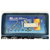 40-Piece 1/4 and 3/8 Drive Ratchet Socket Set with Accessories
