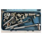 40-Piece 1/4 and 3/8 Drive Ratchet Socket Set with Accessories