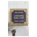 Vintage FORD Locking Gas Cap 48-18416 with Keys for 1932-1948 Vehicles
