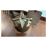 Set of 4 Vintage Yard Tools Including Shovels and Pickaxe