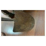 Set of 4 Vintage Yard Tools Including Shovels and Pickaxe