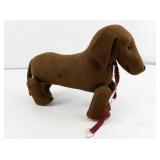 Antique Trippel Trappel Dachshund on Wheels Felt Toy