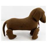 Antique Trippel Trappel Dachshund on Wheels Felt Toy