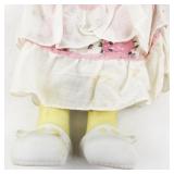 Vintage 17.5" Bisque Porcelain Doll with Baby Doll Set with Original Box