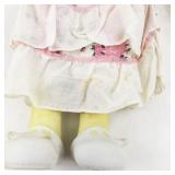 Vintage 17.5" Bisque Porcelain Doll with Baby Doll Set with Original Box