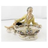 Pair of Antique Porcelain Sweetmeats with Floral Embellishments