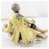 Pair of Antique Porcelain Sweetmeats with Floral Embellishments