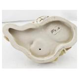 Pair of Antique Porcelain Sweetmeats with Floral Embellishments