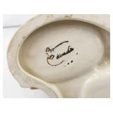 Pair of Antique Porcelain Sweetmeats with Floral Embellishments