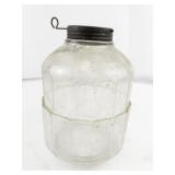 Antique Glass Dispenser Jar with Dispensing Lid