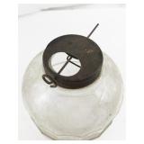 Antique Glass Dispenser Jar with Dispensing Lid