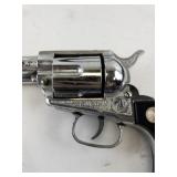 Vintage Nichols Stallion .45 Mark II Cap Gun with Engraved Leather Holster