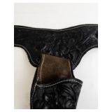 Vintage Nichols Stallion .45 Mark II Cap Gun with Engraved Leather Holster