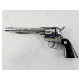 Vintage Nichols Stallion .45 Mark II Cap Gun with Engraved Leather Holster