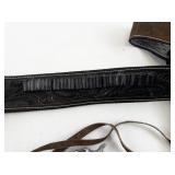 Vintage Nichols Stallion .45 Mark II Cap Gun with Engraved Leather Holster